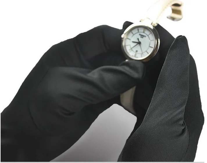 anti dust  black  microfiber jewelry gloves