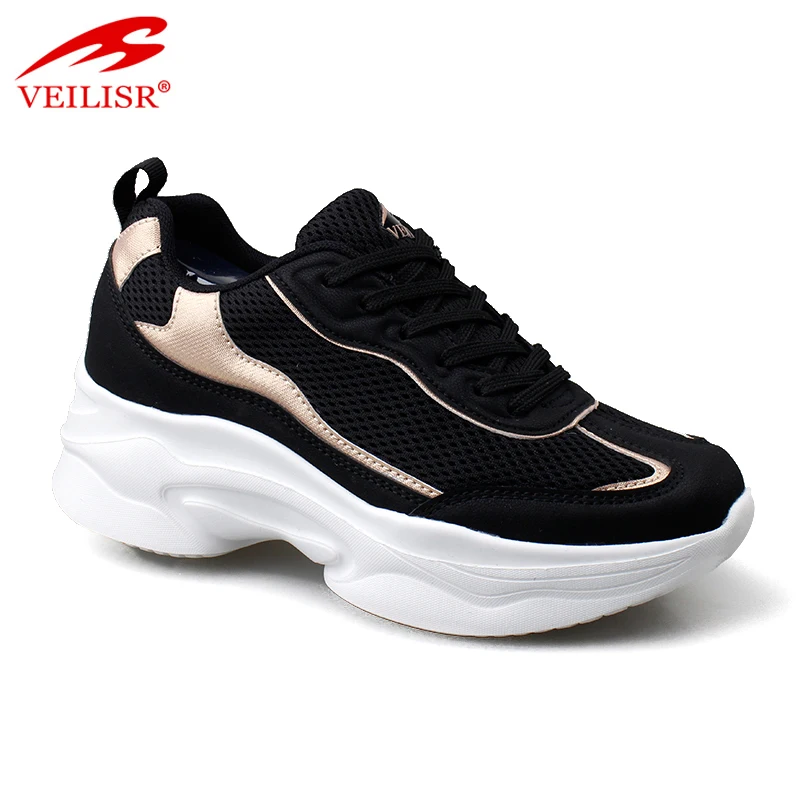 Уличная Женская Спортивная повседневная обувь из искусственной кожи, массивные женские кроссовки