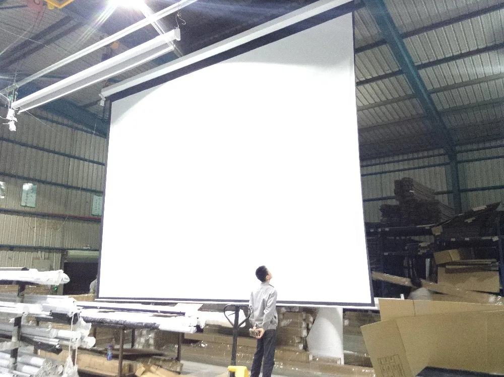 Big size 200inch tubular motor matte white high gain  Motorized projection screen