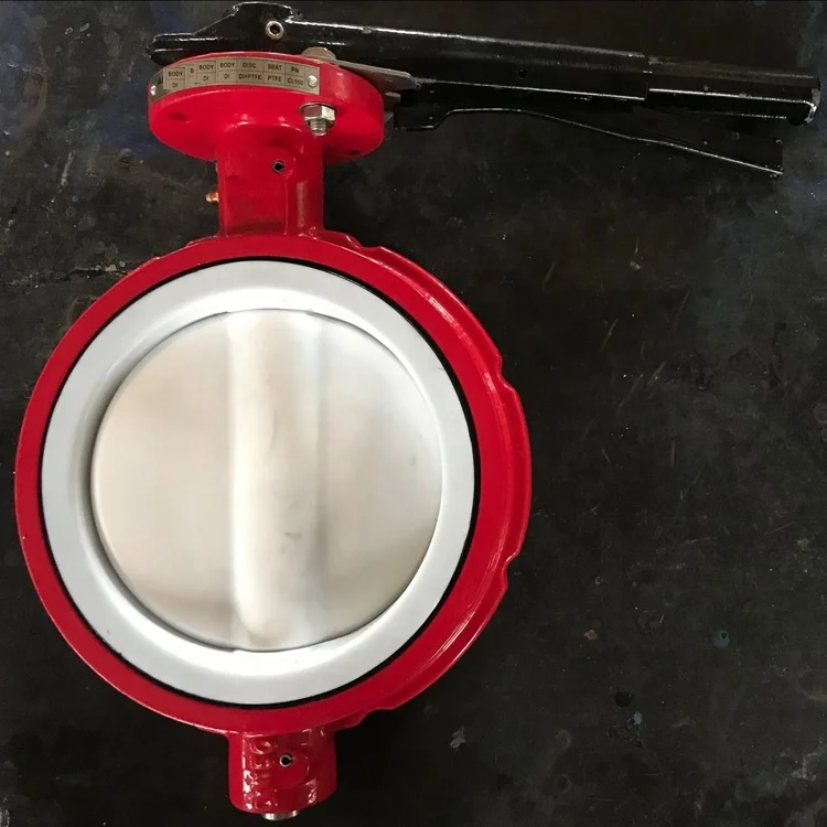 DN300 ANSI 150 Ductile Iron Body  NBR/EPDM/PTFE  Seat  Wafer Butterfly Valve for water oil gas