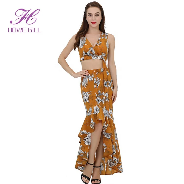 Оптовая продажа Новая мода цветочные женские пикантные летние Boho Loli трубки печати без рукавов V образным вырезом дамы платье