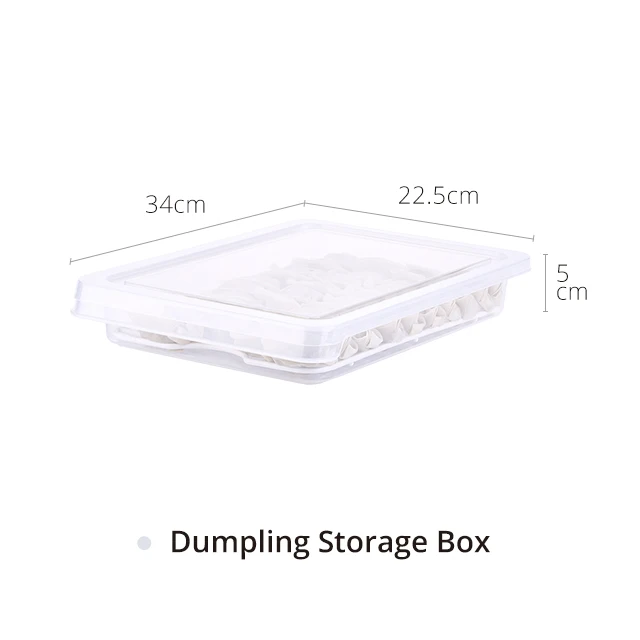 SHIMOYAMA Stackable Plastic Refrigerator Dumpling Storage Box Food Storage Container With A Lid