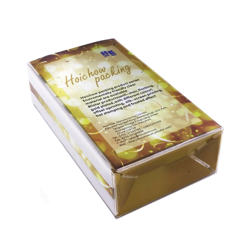 
PVC Clear Perfume Gift Fold Printed Small Clear Plastic Packaging Boxes 
