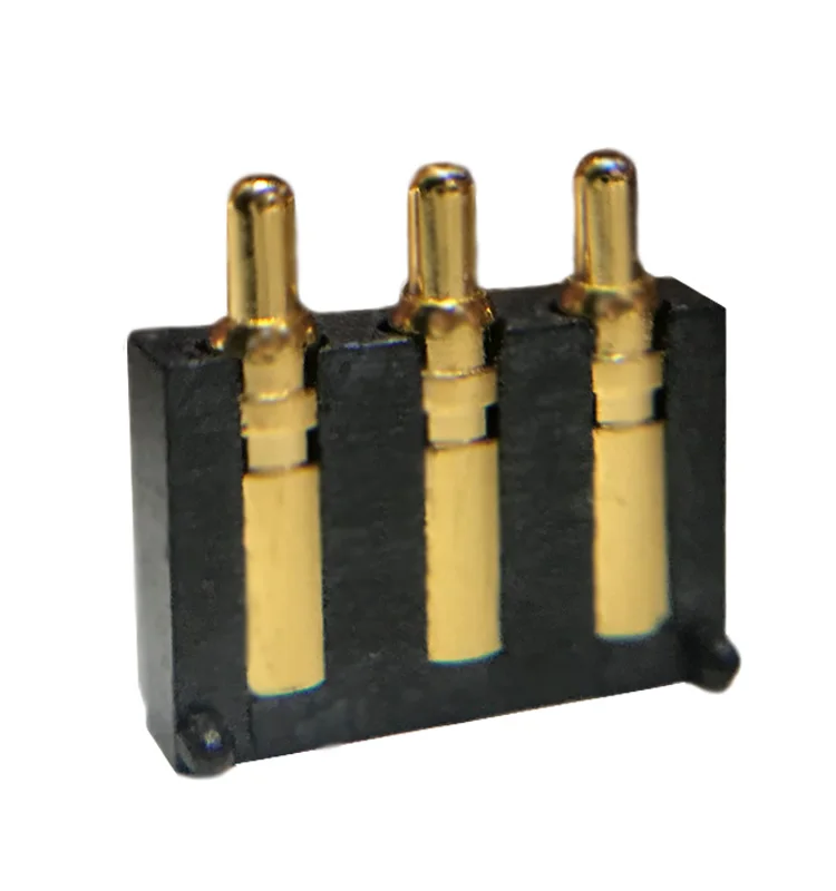 Customized Spring Battery Connector 3 Pin,Battery Spring Pogo Pin Connector,Spring Loaded Contact Pin