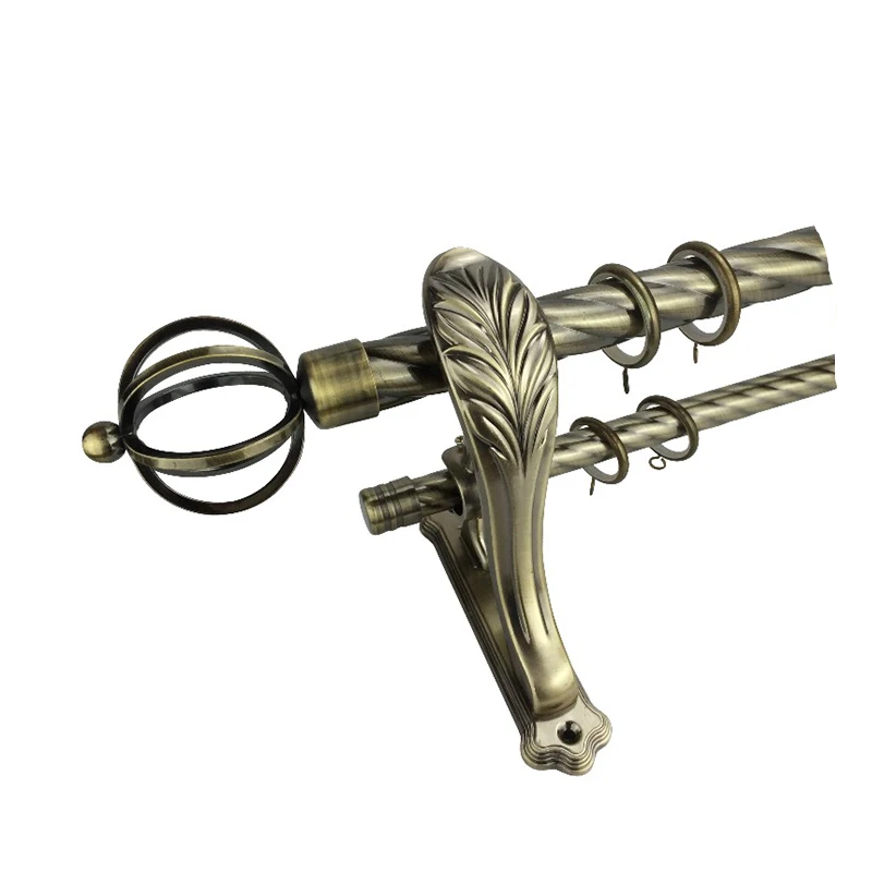 latest bronze  fashion design elegant royal & cheap curtain rod