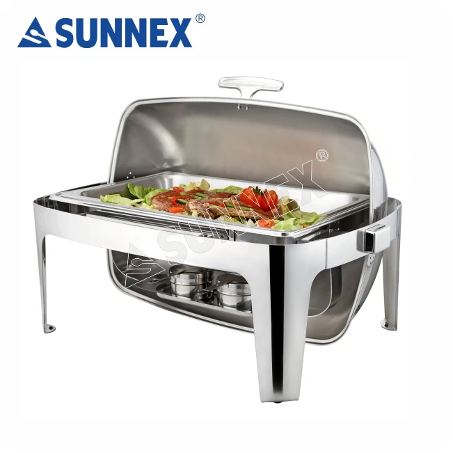 Sunnex Hotel Supply Stainless Steel Hot Sale Rectangular Stainless Steel Food Warmer Chafing Dish