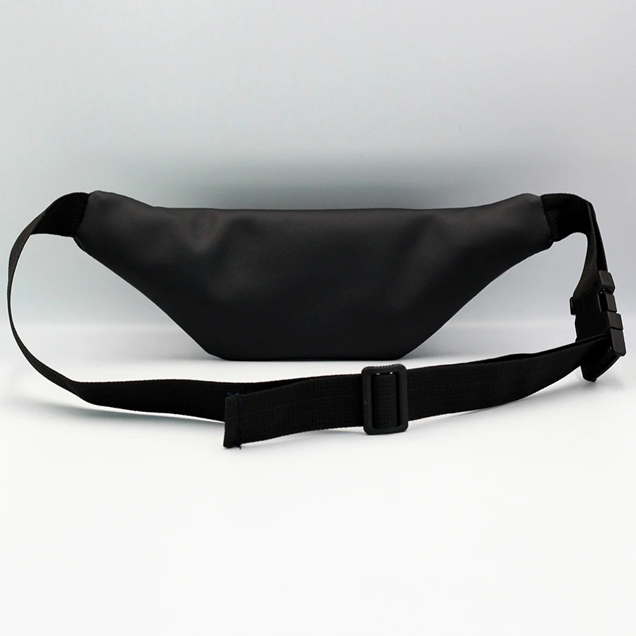 
Cheap PU Leather Waist Bag Fanny Pack Black Sport Waist Bag Custom Logo 