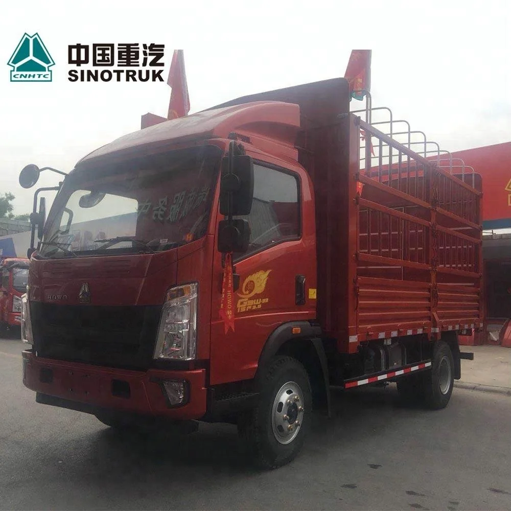 Sino HOWO Mini 5-10tons Container Box 4x4 dry van box truck