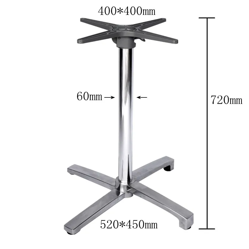 Aluminum alloy metal folding table base for outdoor table
