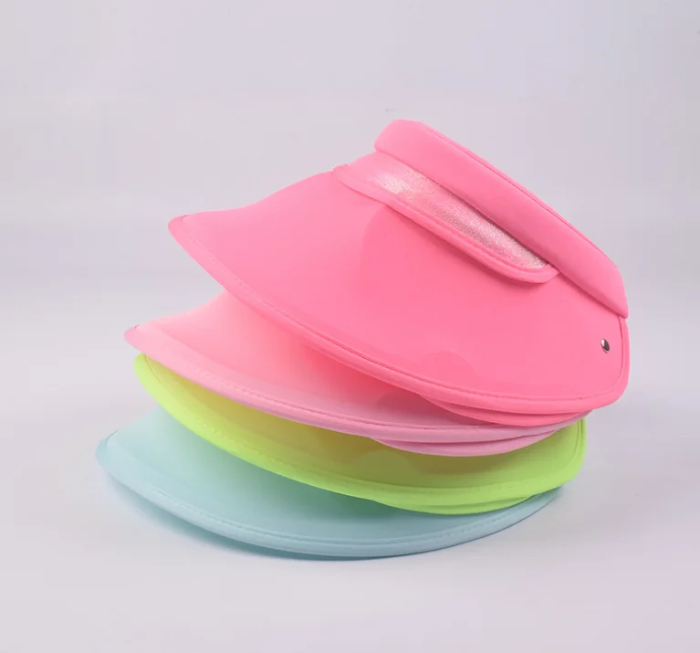 ladies summer uv protection hat brim with sliding panels elastic visor cap