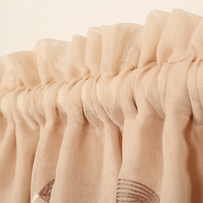 2019 Europe living room window valance curtain embroidered