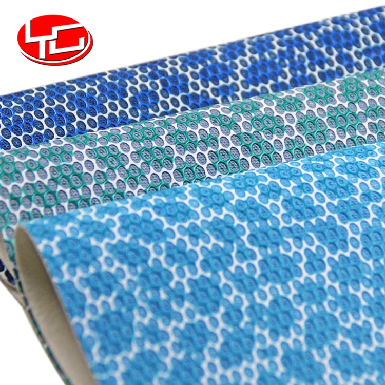 Online wholesale printing pattern glitter fabric leather shiny