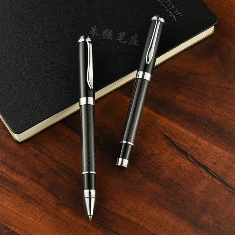 classic design luxury Carbon fiber Metal ball pen with Customer logo