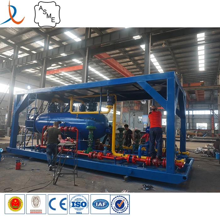 China manufacture skid-mounted oil gas water three phase separator with ASME U stamp