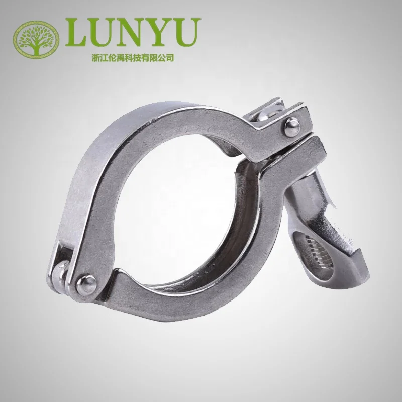 Stainless Steel Sanitary Tri Clover Heavy Duty Clamp For Pipe Fittings