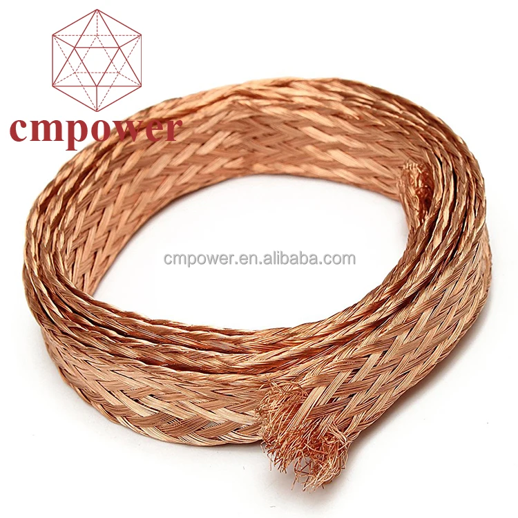 Electrical Custom 50 sq mm Braided Wire Strip Bus Bars Flexible Copper Cable