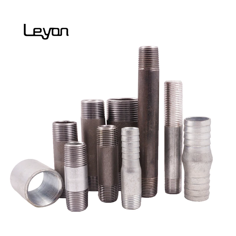 Carbon Steel Pipe Fitting Schedule 40 Nipple  NPT Male Black Finish 1/2 inch x18 inch carbon steel pipe nipple