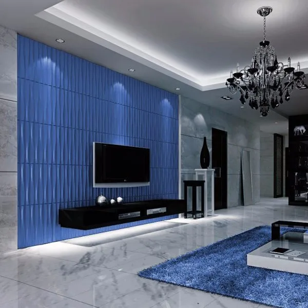 Легкий вес белый paintable 3d деревянная настенная панель для внутренней стены и потолка украшения