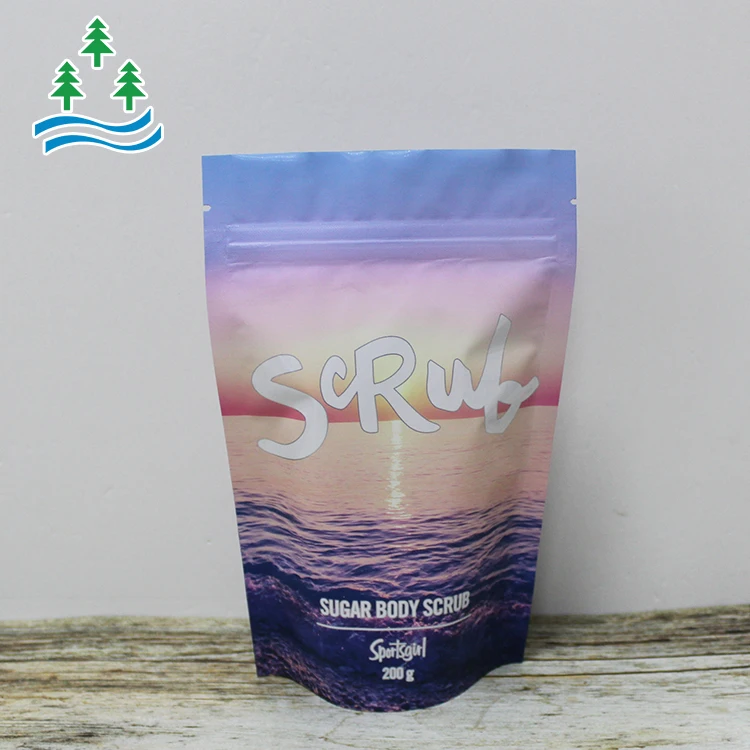 Salt Packaging Stand Pouch Bags Bath Salt Packaging Plastic Resealable Self-standing Natural