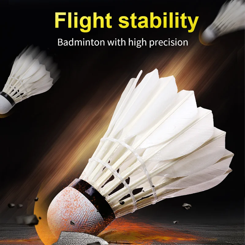 Свист W-12 пером белой утки оптовая продажа бадминтон волана