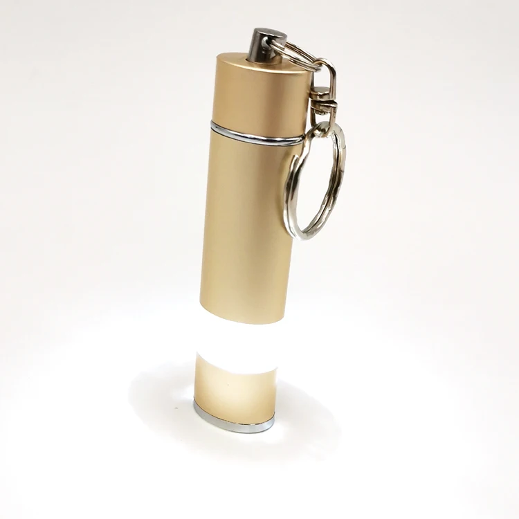 Japanese market 2 ways depressifom shape telescopic small mini pockct torch light gifts led keychain light