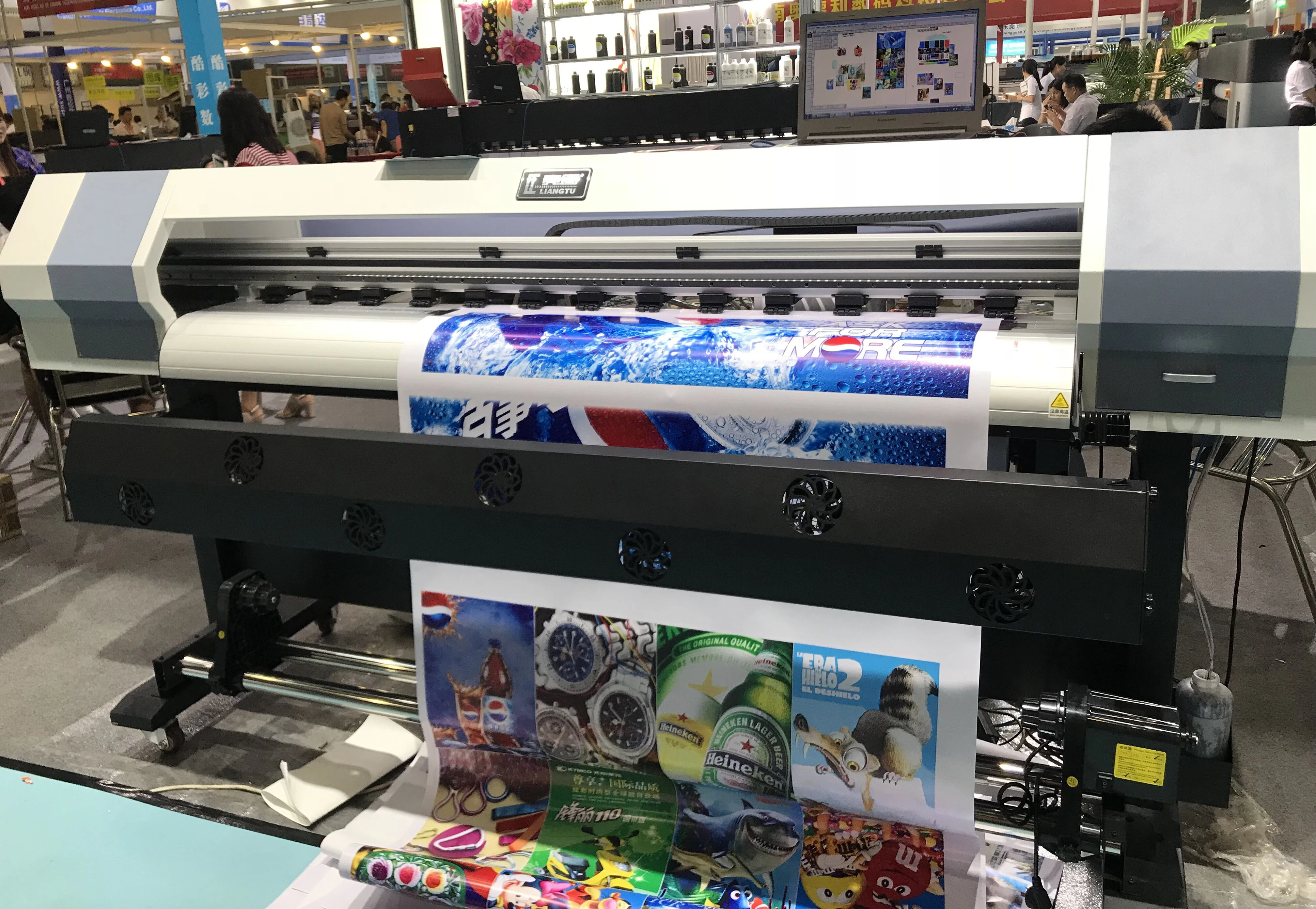 1.3/1.6/1.8/2.5/3.2m 1/2 heads DX5/DX7/XP600 flex banner rolls eco printer plotter in China