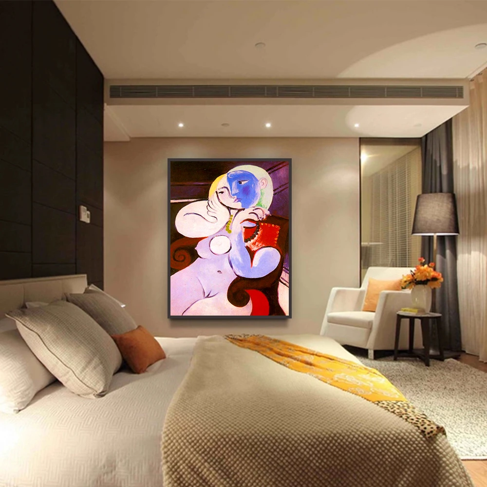 New arrival handmade picasso style abstract girl nude female painting