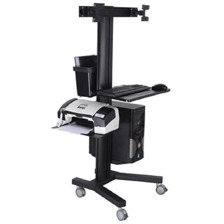 Adjustable double computer keyboard stand