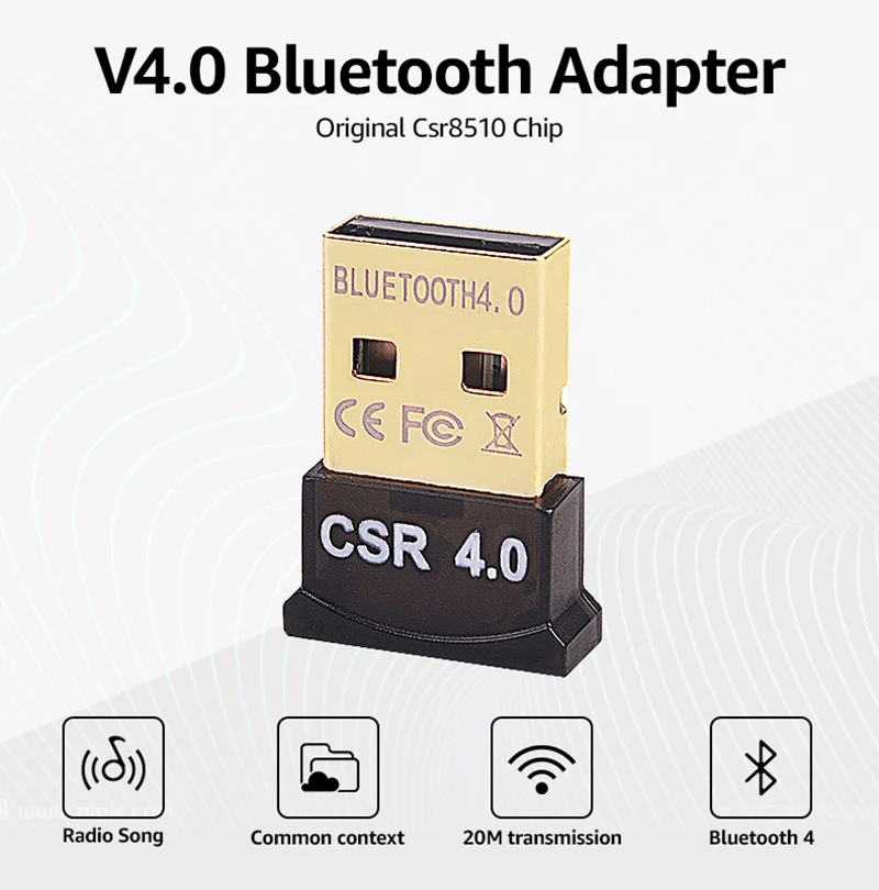 Беспроводной USB-адаптер с Bluetooth 4,0, музыкальный приемник с синими зубьями, адаптер с синими зубьями для компьютера, ПК, ноутбука