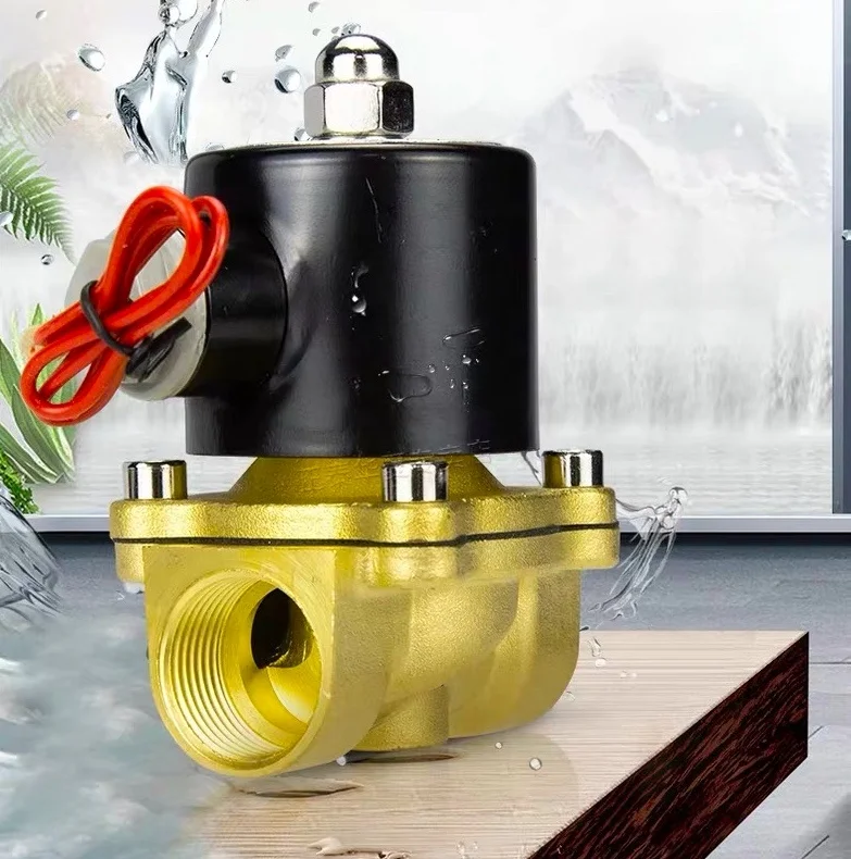 2 position 2 way  2W large body brass 1 inch water proportional solenoid valve