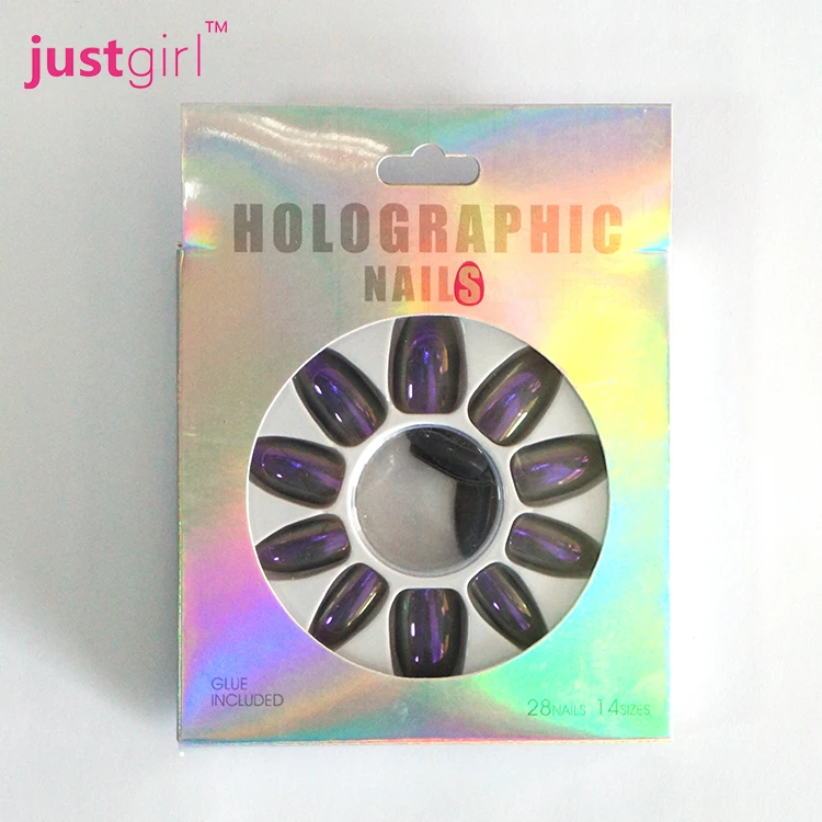 Нажимайте на ногти, клей на шпильках от частного бренда, легко наносите и легко удаляйте искусственные ногти