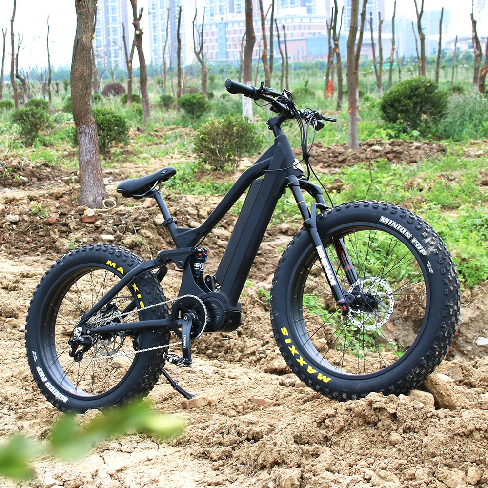 America sport hot sale full suspension ebike 1000W mid drive electric bike