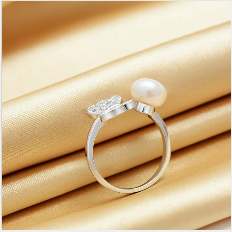 Fashion jewelry cute gold plating dragon ball pearl rings for women