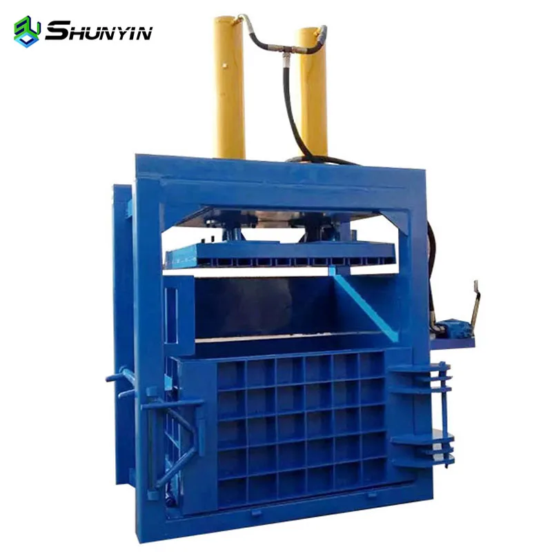 Baling press machine  waste   baling press machine for  waste paper  used clothes cardboard baling press