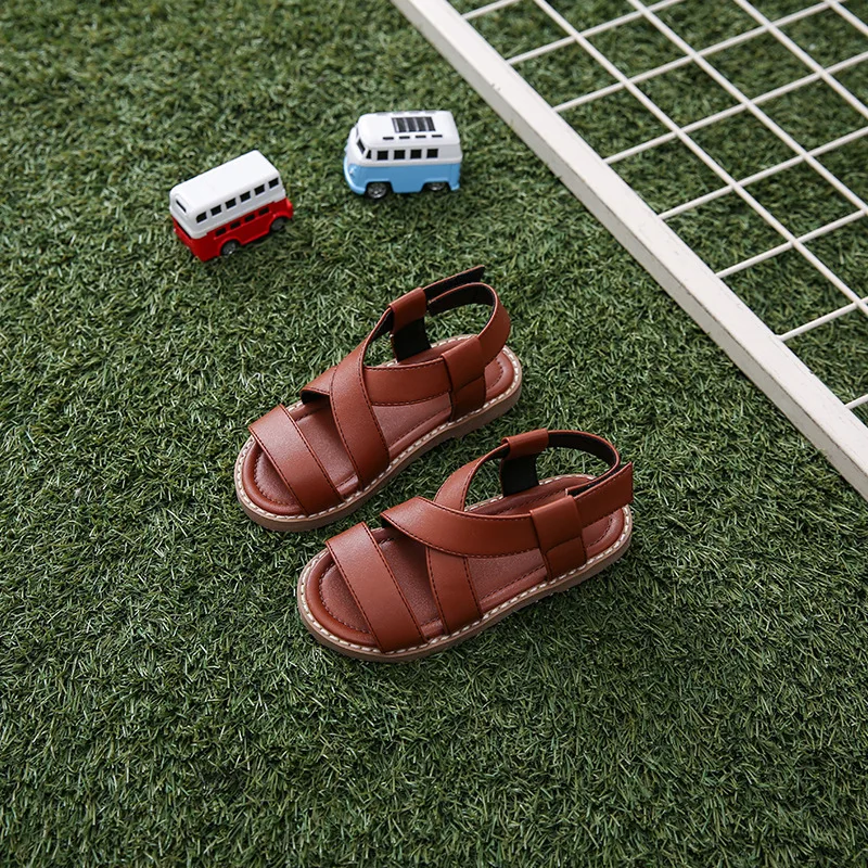 Детские сандалии для мальчиков и девочек, пляжная обувь с резиновой подошвой, 2019