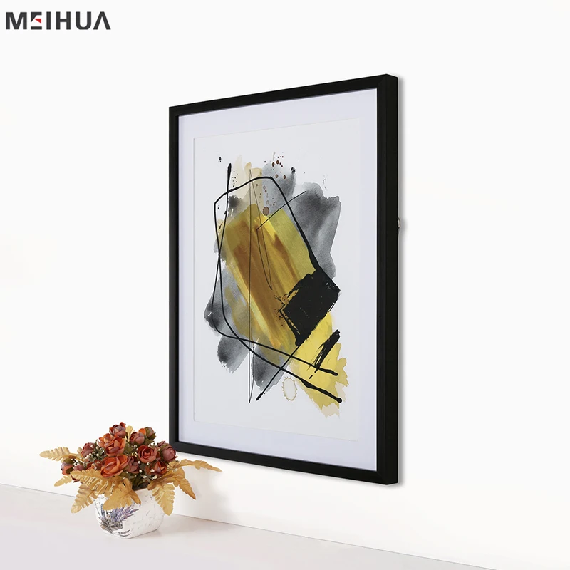 Cheap price picture frame photo frame designs painting on bedroom with paper mat