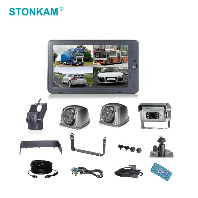 STONKAM HD 7 inches Quad-view car monitor support touch-screen and infrared remote control