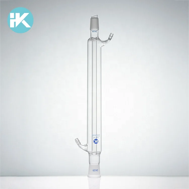 Лабораторная посуда 300 мм Боро 3,3 стекла Конденсатор liebig прямой формы с прямой внутренний трубки