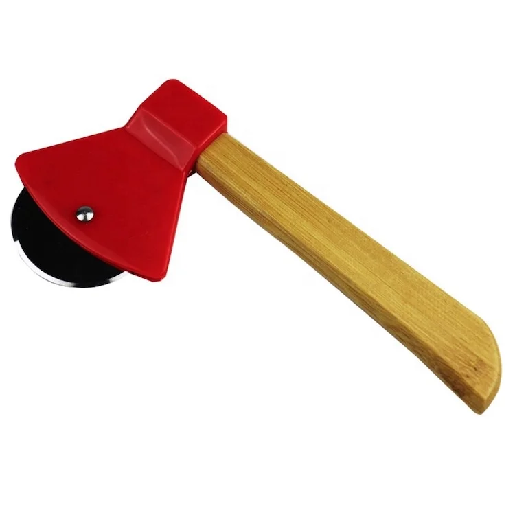 Special Axe Shape Pizza Cutter With Bamboo Handle SW-BA16B