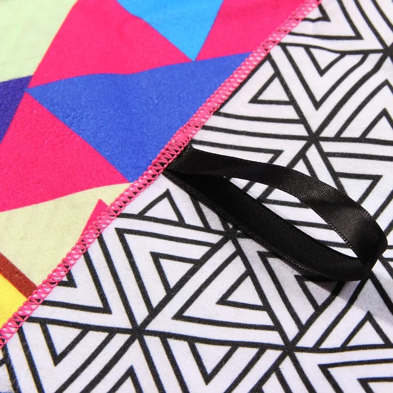  Квадратное уличное компактное портативное дорожное пляжное одеяло коврик для йоги быстросохнущее полотенце из микрофибры с принтом без песка