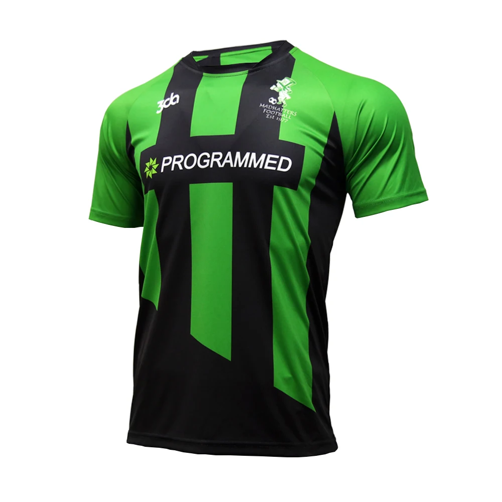 Cheap Custom Black Green Soccer Jersey Football Shirt Design Your Own Soccer Uniform