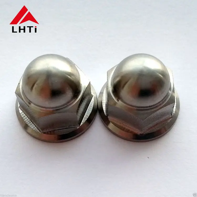 FLANGE Dome Nut M6 M8 GR5 Titanium for Yamaha Motorcycle Din 1587,DIN1587 Polished GR2,GR5 100PCS CN;SHA Metric 1.25 LHTI CNC