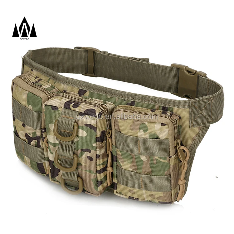 Fanny Pack Tactical Waist Bag, Mens Utility Tactical Travel Hiking Waist Pack, Bumbag Tactical Belt Bag, Black