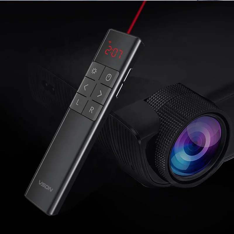 Многофункциональный беспроводной ведущий лазерная указка Air mouse со светодиодным дисплеем