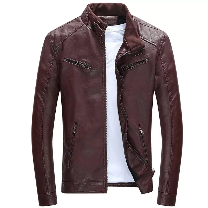 2021 New style custom korean mens motorcycle leather jacket
