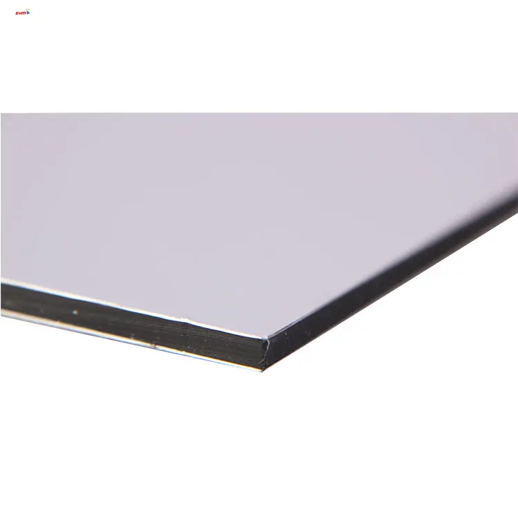High 5mm Silver Aluminum Cladding Laminate Decorative Caravan Exterior Wall Cladding ACP Sheets