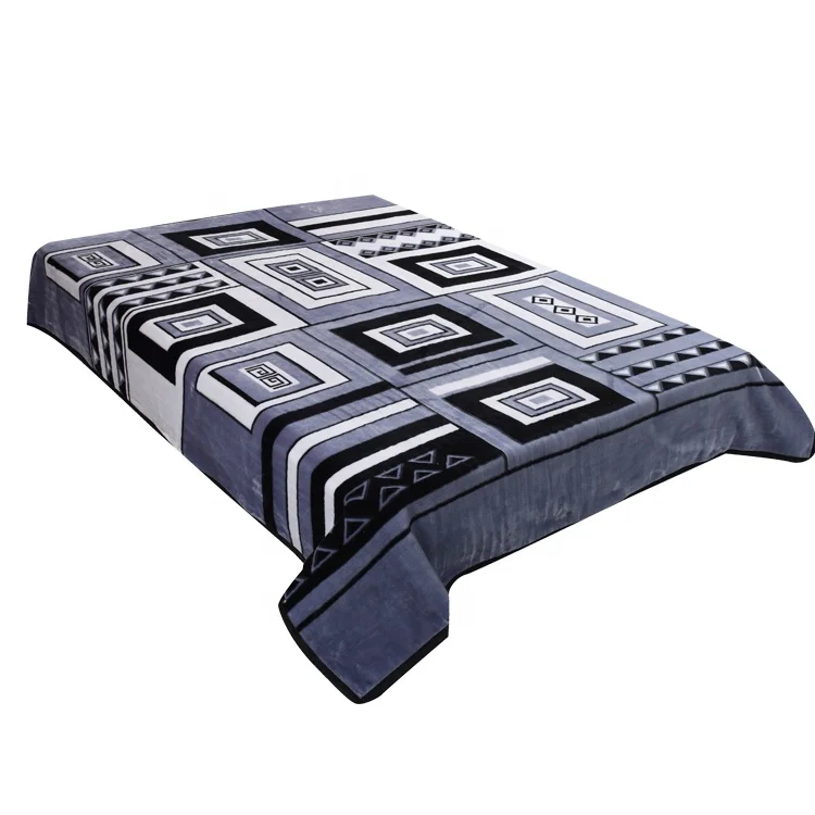 China manufacturer new pattern 200X230CM 3-6Kg 2 ply embossed mink blanket