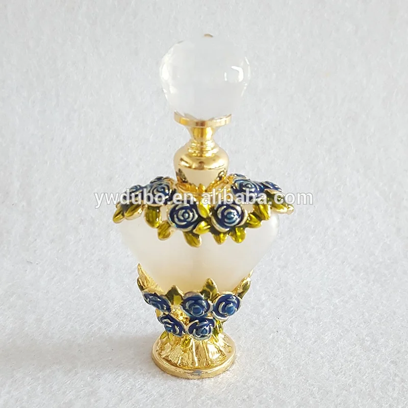 5ml Heart Shape Rose Flowers Metal Perfume Bottles Posh Essential Oil Bottle#59700/59701