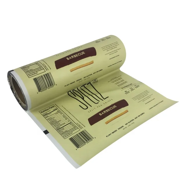 Custom printed matte laminating pouch metalized film barbecue bag food grade mylar plastic food packaging film roll