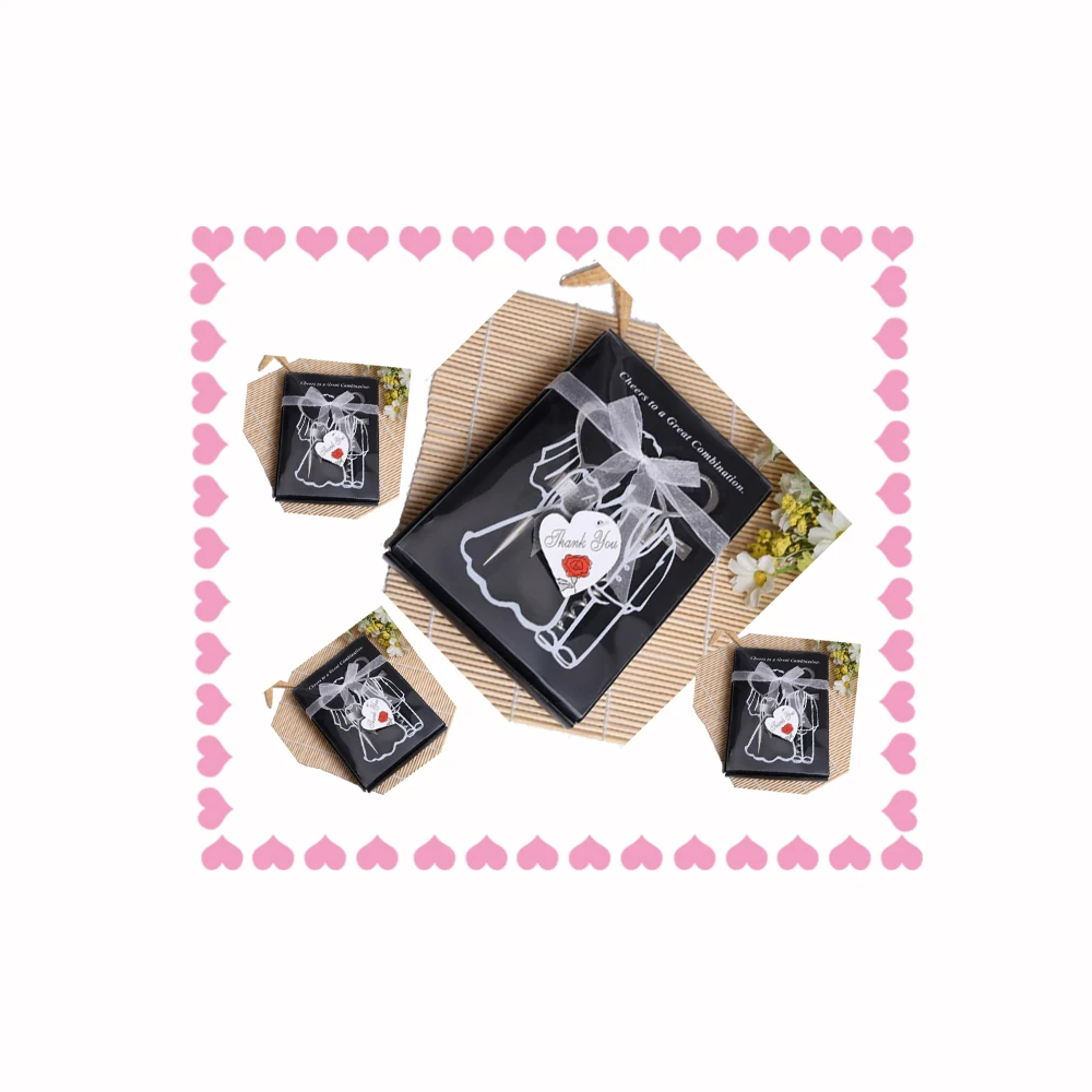 Best Selling Opener and Stopper Set Wedding Gifts for Guests Box Wedding Favors